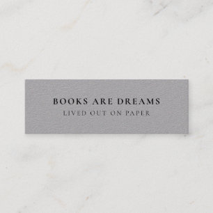 Books are Dreams   Promotional Mini Bookmark Card