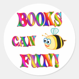 Books are Fun Classic Round Sticker