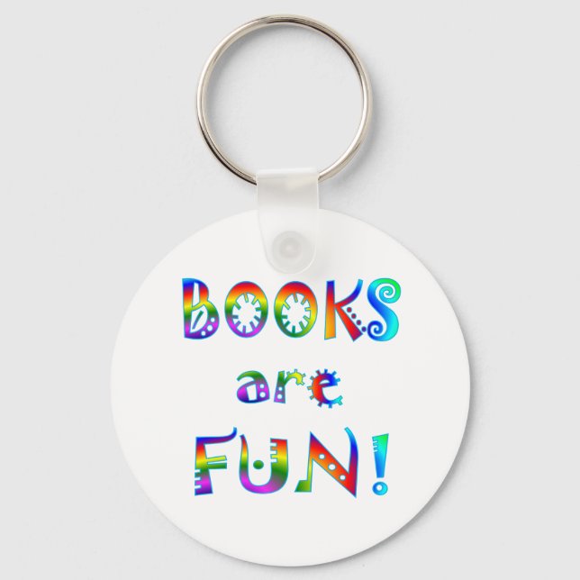 Books are Fun Key Ring (Front)