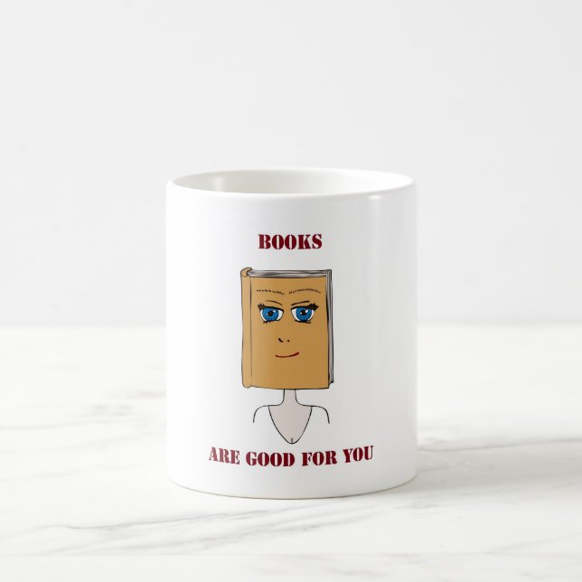 Books Are Good For You Coffee Mug (Center)