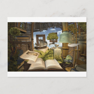 Books are knowledge! postcard