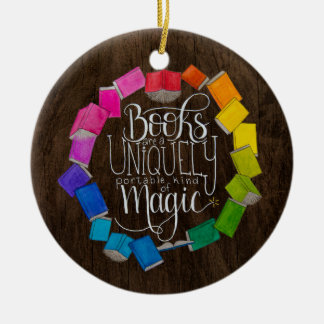 Books are Magic Ceramic Tree Decoration