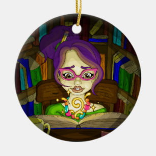 Books are magic ceramic tree decoration