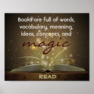 Books Are Magic Literacy Poster