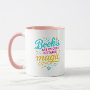 “Books Are Magic”   Quote & Sparkles Mug