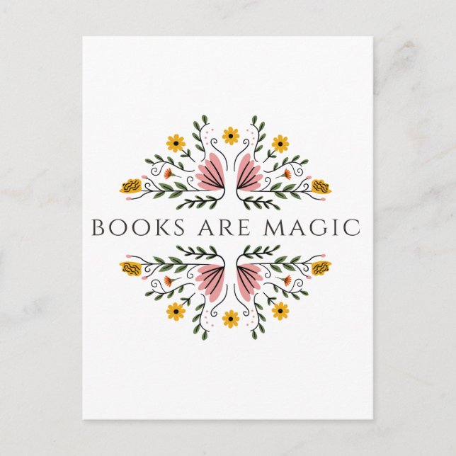 Books are Magic Sticker Postcard (Front)