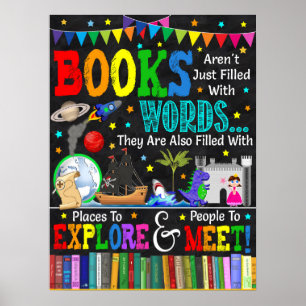Books Are More Than Words Library Poster