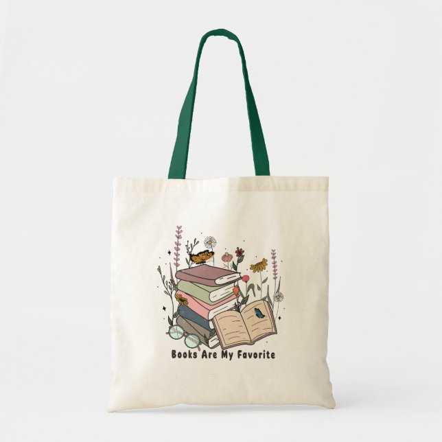Books are my favourite design tote bag (Front)