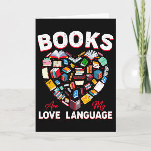 Books Are My Love Language Books Heart Valentine Card