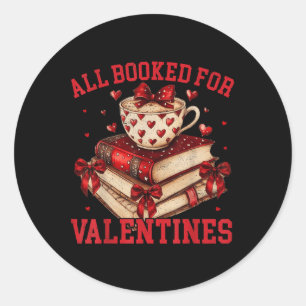 Books Are My Love Language Valentine Book Lover Bo Classic Round Sticker