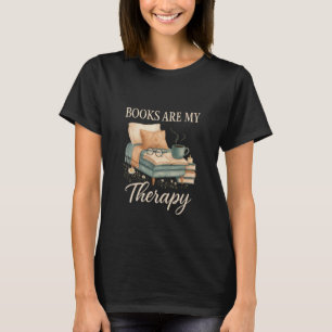 Books are My Therapy Cozy Reading Nook Aesthetic T-Shirt