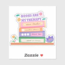 Books Are My Therapy: Funny Quote aesthetic design
