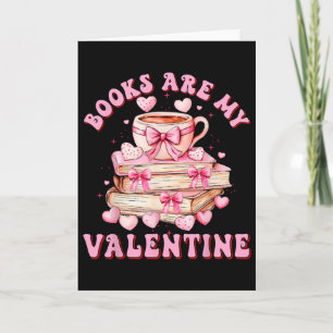 Books Are My Valentine Teacher Kids Retro Valentin Card