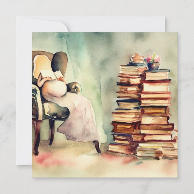 Books & Baby:A Literary Celebration, A Baby Shower Invitation (Front)