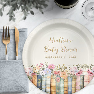 Books Baby Shower Paper Plates