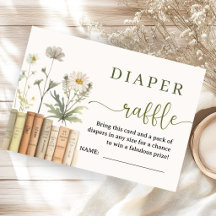 Books Baby Shower Wildflower Diaper Raffle