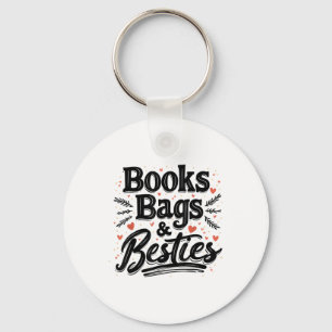 Books Bags &amp; Besties Outfit Back To School Fun Key Ring