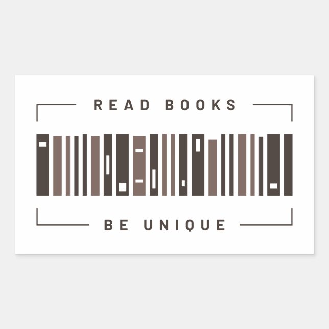 Books Barcode Rectangular Sticker (Front)