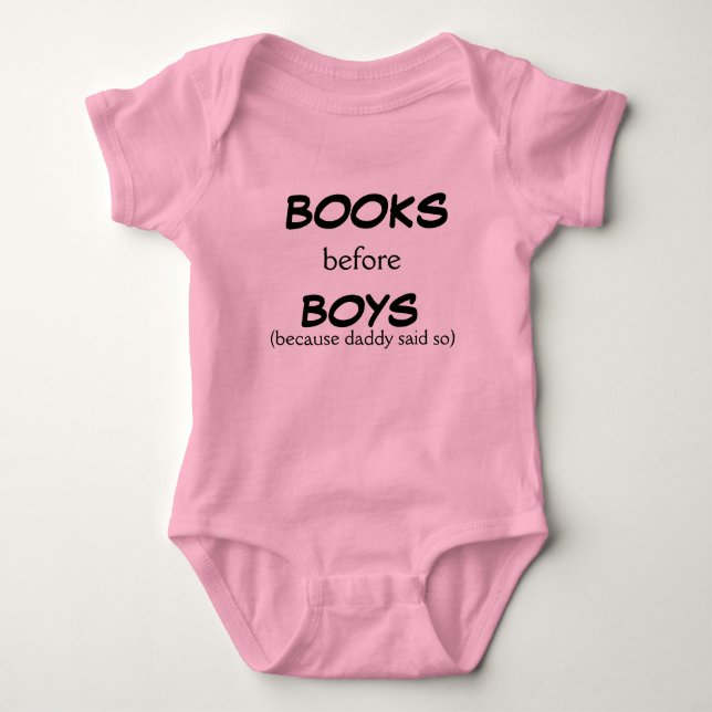 Books before Boys - Baby Bodysuit (Front)