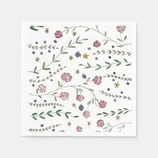 Books & Blossoms Cocktail Napkins