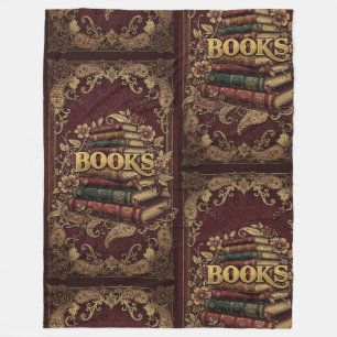 Books Book Lovers Writers Readers Bibliophiles Fleece Blanket