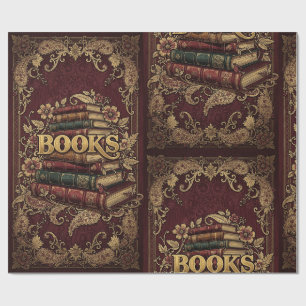 Books Book Lovers Writers Readers Bibliophiles Wrapping Paper