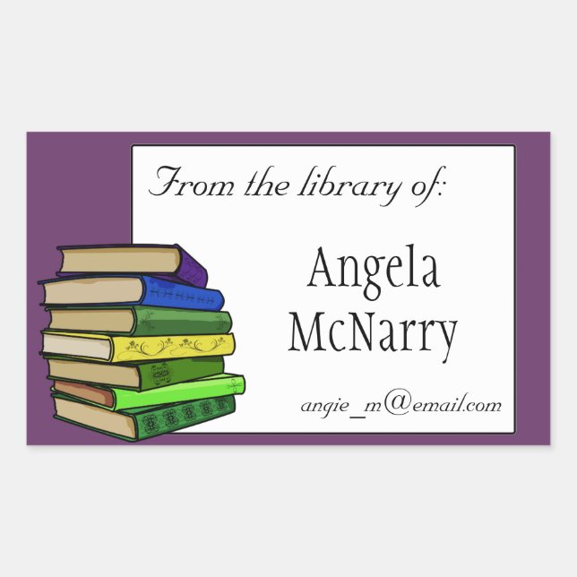 Books Bookplate or Ownership Sticker (Front)