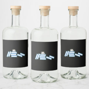 Books - Books and Teacup Liquor Bottle Label