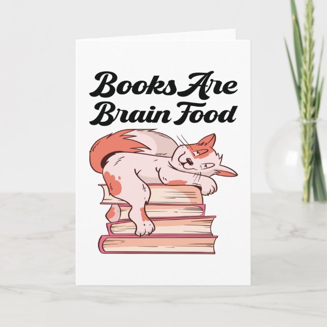 Books - Books Are Brain Food Card (Front)