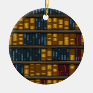 Books, Books, Books - Bookshelf Pattern Ceramic Tree Decoration