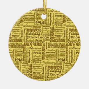 Books Books Books! Ceramic Tree Decoration
