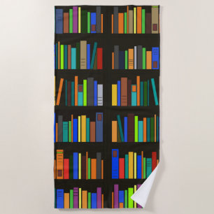 Books Bookshelves Beach Towel