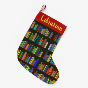 Books Bookshelves Christmas Stocking