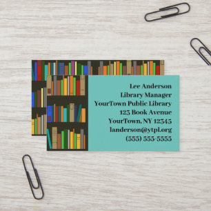 Books Bookshelves Design Business Card
