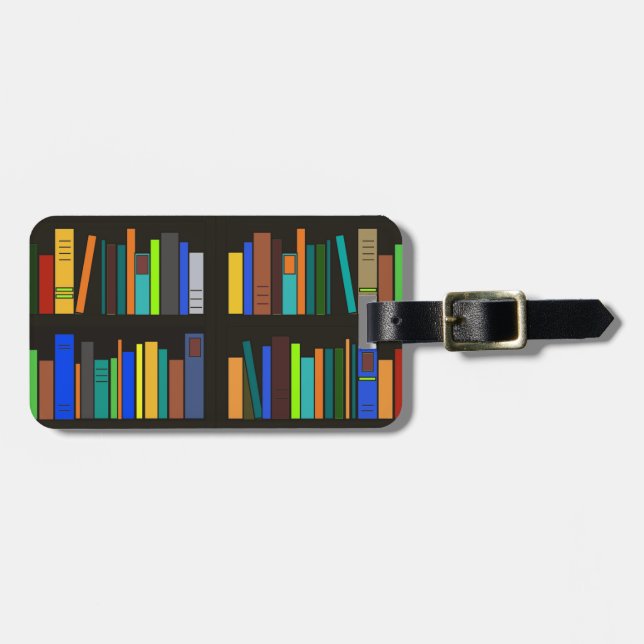 Books Bookshelves Design  Luggage Tag (Front Horizontal)