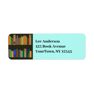 Books Bookshelves Design Return Address Label