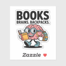 Books Brains Backpacks Cute School Brain