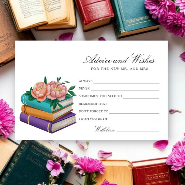 Books Bridal Shower Advice and Wishes Stationery (Creator Uploaded)