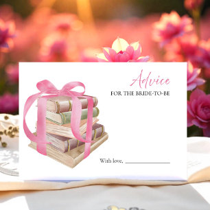 Books Bridal Shower Advice for the Bride Card
