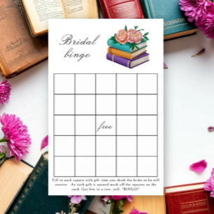 Books Bridal shower Bingo game
