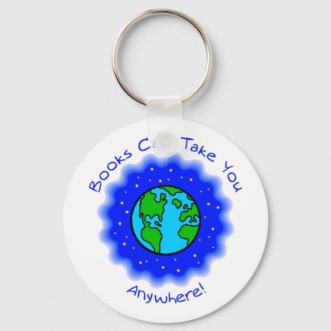 Books Can Take You Key Ring (Front)