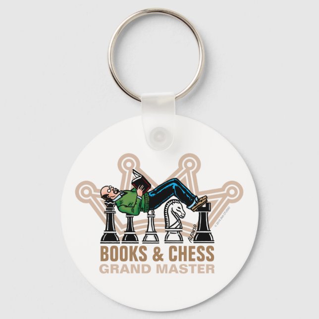 Books & Chess Grand Master Key Ring (Front)