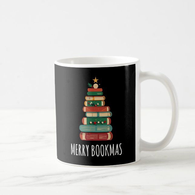 Books Christmas Tree Merry Bookmas Coffee Mug (Right)