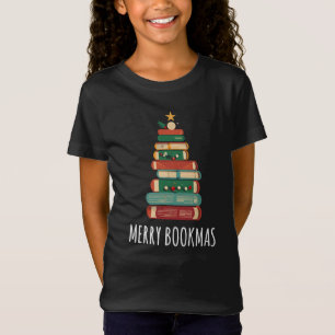 Books Christmas Tree Merry Bookmas T-Shirt