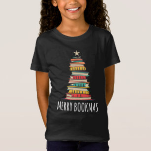 Books Christmas Tree Merry Bookmas T-Shirt