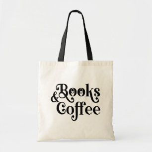 Books & Coffee Bookish Quote Tote Bag