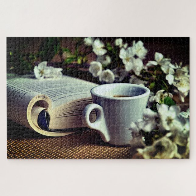 Books & Coffee Jigsaw Puzzle (Horizontal)
