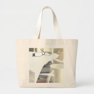 Books & Coffee: Need I Say More? Large Tote Bag