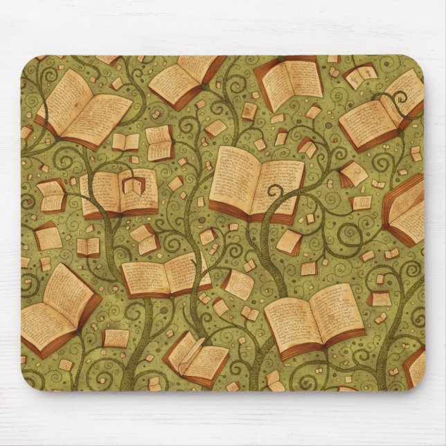 Books (Colour 3) Mouse Mat (Front)