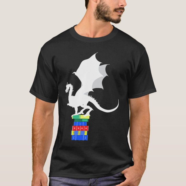 Books Dragon Reading Reading Friend T-Shirt (Front)